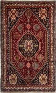 Tappeto Shiraz Fine Geometrico Rosso Scuro Blu Scuro 170x278 Cm