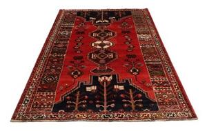 Tappeto Shiraz Stilizzato Rosso Blu 170x253 Cm
