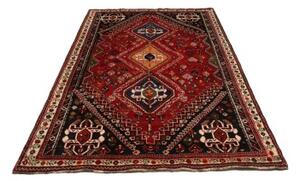 Tappeto Shiraz Fine Stilizzato Rosso Blu 162x218 Cm