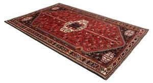 Tappeto Shiraz Stilizzato Rosso Nero 168x255 Cm