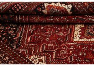 Tappeto Shiraz Geometrico Rosso Scuro Avorio 168x248 Cm
