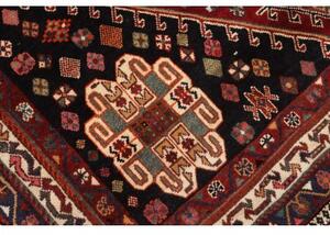Tappeto Shiraz Fine Geometrico Rosso Scuro Blu Scuro 170x278 Cm