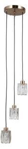 ITALUX PND-40813-3R-HBR - Lampadario a cavo TORNO 3xE14/40W/230V, finitura oro