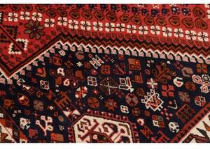 Tappeto Shiraz Geometrico Rosso Mattone Blu Scuro 172x285 Cm