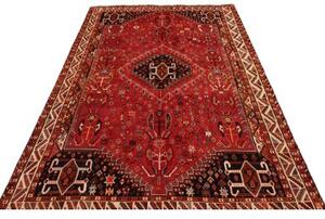Tappeto Shiraz Stilizzato Rosso Blu Scuro 172x280 Cm