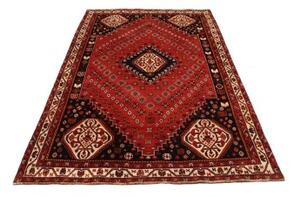 Tappeto Shiraz Geometrico Rosso Blu Scuro 175x290 Cm