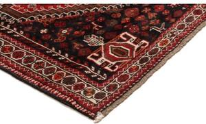 Tappeto Shiraz Geometrico Rosso Scuro Nero 163x268 Cm