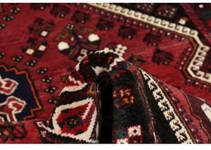 Tappeto Shiraz Geometrico Rosso Scuro Nero 180x268 Cm