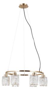 ITALUX PND-40814-6-HBR - Lampadario sospeso a cavo SIMONA 6xE14/40W/230V dorato