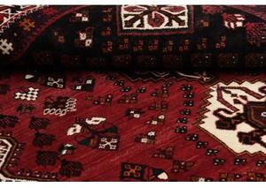 Tappeto Shiraz Geometrico Rosso Scuro Nero 180x268 Cm