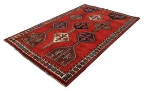 Tappeto Shiraz Geometrico Rosso Blu Scuro 165x252 Cm