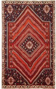 Tappeto Shiraz Geometrico Rosso Mattone Blu Scuro 172x285 Cm