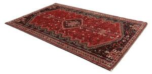 Tappeto Shiraz Geometrico Rosso Scuro Nero 163x268 Cm