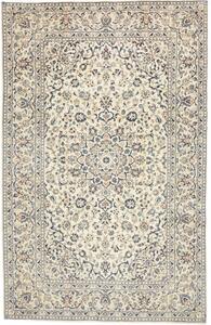 Tappeto Kashan Medaglione Floreale Avorio Blu 198x310 Cm