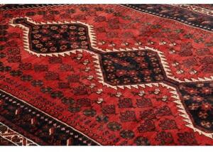 Tappeto Shiraz Stilizzato Rosso Blu Scuro 170x247 Cm