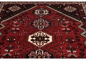 Tappeto Shiraz Geometrico Rosso Scuro Nero 180x268 Cm