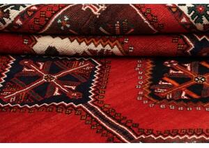 Tappeto Shiraz Geometrico Rosso Blu Scuro 165x252 Cm