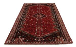 Tappeto Shiraz Geometrico Rosso Scuro Nero 163x268 Cm