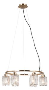ITALUX PND-40814-6-HBR - Lampadario sospeso a cavo SIMONA 6xE14/40W/230V dorato