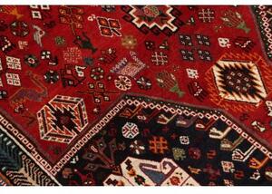 Tappeto Shiraz Fine Stilizzato Rosso Blu Scuro 175x275 Cm