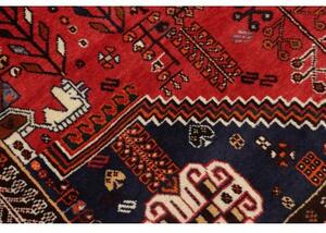 Tappeto Shiraz Stilizzato Rosso Blu Scuro 160x267 Cm