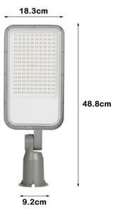 Brilagi -LED Lampione stradale da esterno con snodo. URBANLIGHT LED/100W/230V grigio IP65