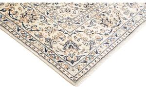 Tappeto Kashan Medaglione Floreale Avorio Blu 198x310 Cm