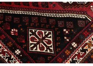 Tappeto Shiraz Geometrico Rosso Scuro Nero 180x268 Cm