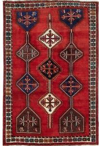 Tappeto Shiraz Geometrico Rosso Blu Scuro 165x252 Cm