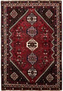 Tappeto Shiraz Geometrico Rosso Scuro Nero 180x268 Cm