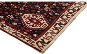 Tappeto Shiraz Geometrico Rosso Mattone Blu Scuro 172x285 Cm