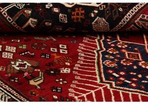 Tappeto Shiraz Fine Stilizzato Rosso Blu Scuro 175x275 Cm