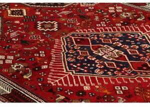 Tappeto Shiraz Fine Stilizzato Rosso Blu Scuro 175x275 Cm