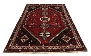Tappeto Shiraz Geometrico Rosso Scuro Nero 180x268 Cm