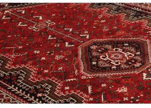 Tappeto Shiraz Geometrico Rosso Scuro Nero 163x268 Cm