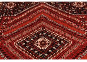 Tappeto Shiraz Geometrico Rosso Mattone Blu Scuro 172x285 Cm