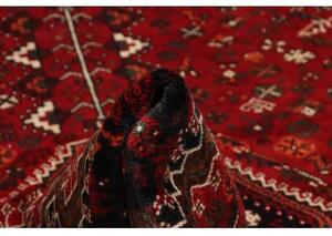 Tappeto Shiraz Geometrico Rosso Scuro Nero 163x268 Cm