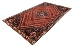 Tappeto Shiraz Geometrico Rosso Mattone Blu Scuro 172x285 Cm