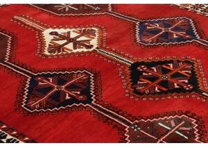 Tappeto Shiraz Geometrico Rosso Blu Scuro 165x252 Cm