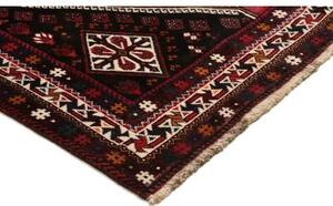 Tappeto Shiraz Geometrico Rosso Scuro Nero 180x268 Cm