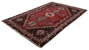 Tappeto Shiraz Geometrico Rosso Scuro Nero 180x268 Cm