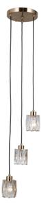 ITALUX PND-40813-3R-HBR - Lampadario a cavo TORNO 3xE14/40W/230V, finitura oro