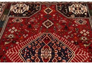 Tappeto Shiraz Fine Stilizzato Rosso Blu Scuro 175x275 Cm