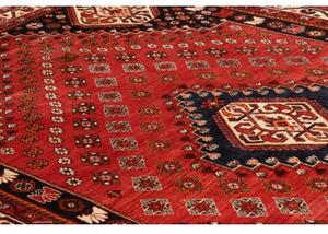 Tappeto Shiraz Geometrico Rosso Blu Scuro 175x290 Cm