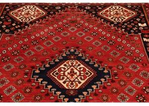 Tappeto Shiraz Geometrico Rosso Blu Scuro 175x290 Cm