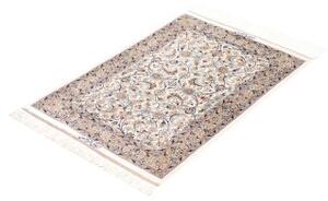 Tappeto Ghom Seta Floreale Avorio Blu 58x83 Cm