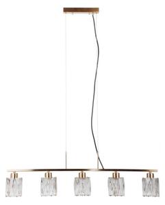 ITALUX PND-40814-5-HBR - Lampadario sospeso a cavo SIMONA 5xE14/40W/230V dorato