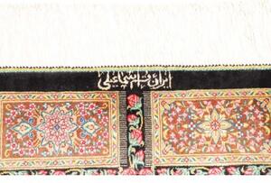 Tappeto Ghom Seta Patchwork Nero Rosso 60x92 Cm