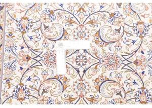 Tappeto Ghom Seta Floreale Avorio Blu 58x83 Cm