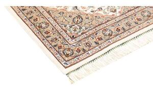 Tappeto Ghom Seta Medaglione Floreale Avorio Beige 58x86 Cm